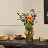 Boomstamtafel - Zwart - Mangohout - 240 cm - Matrixpoot