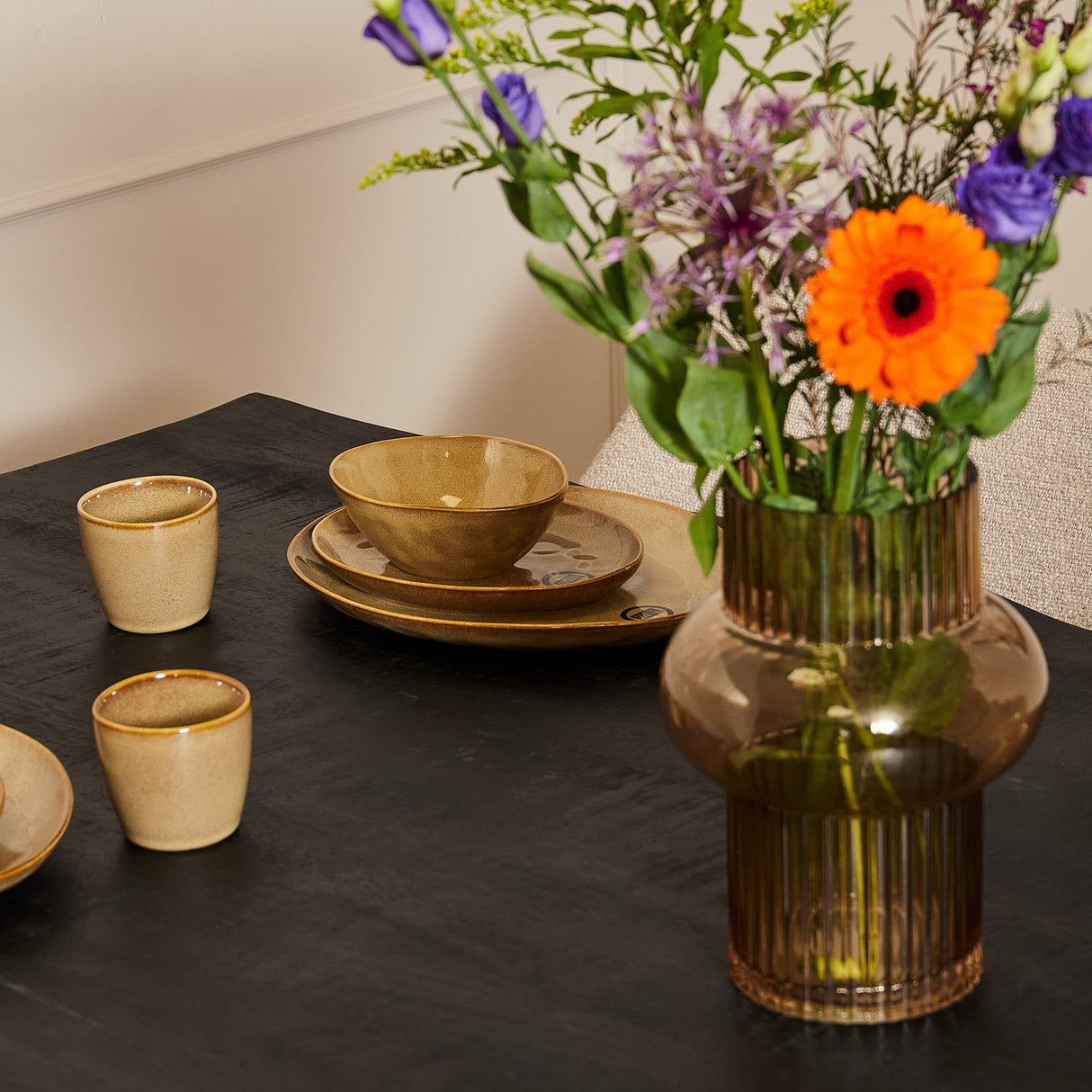 Boomstamtafel - Zwart - Mangohout - 240 cm - Matrixpoot