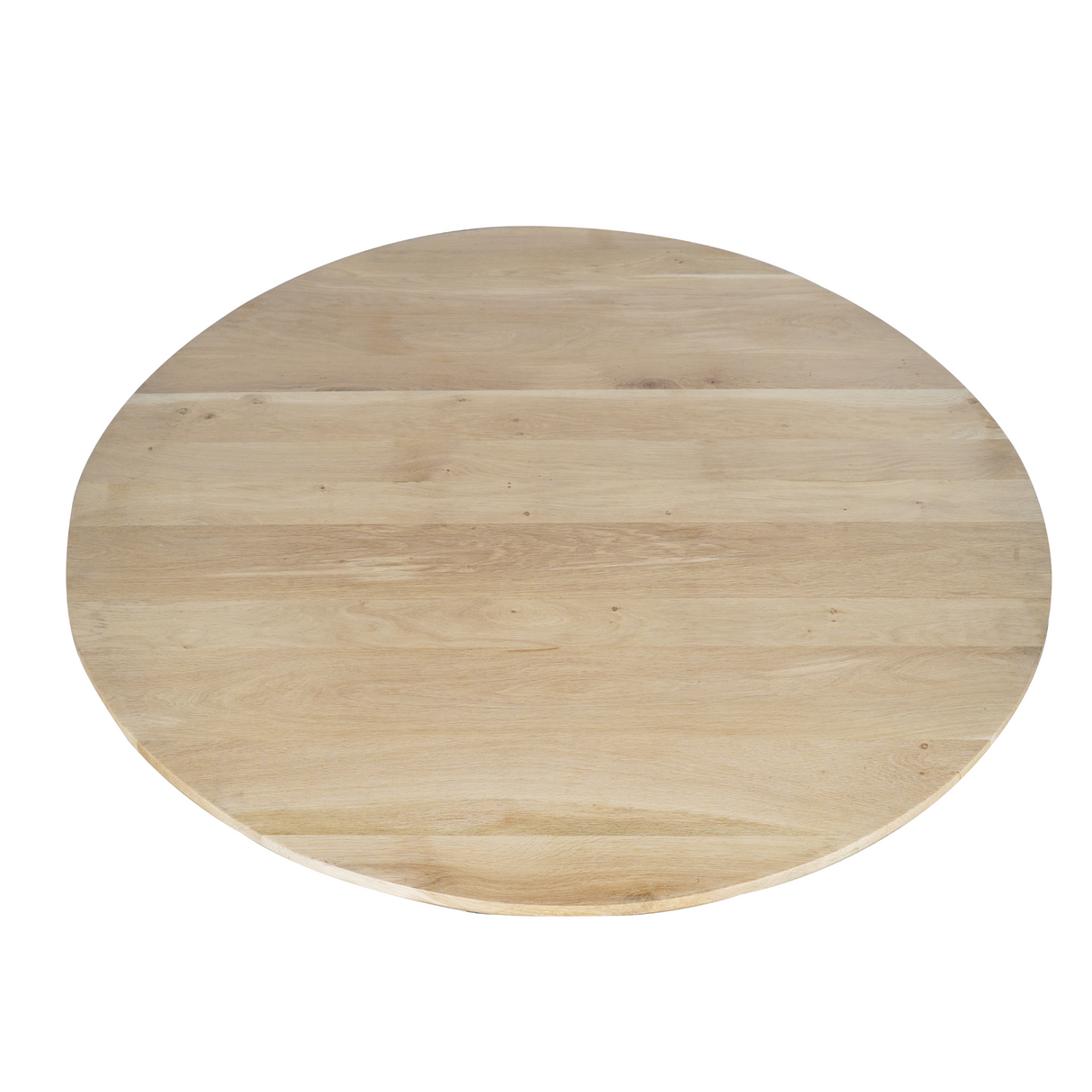 Eettafel Rond - Naturel Eikenhout - Matrixpoot - 110 cm