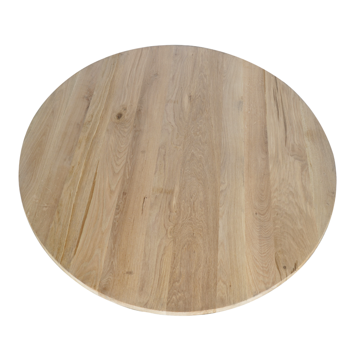 Eettafel Rond - Naturel Eikenhout - Matrixpoot - 110 cm