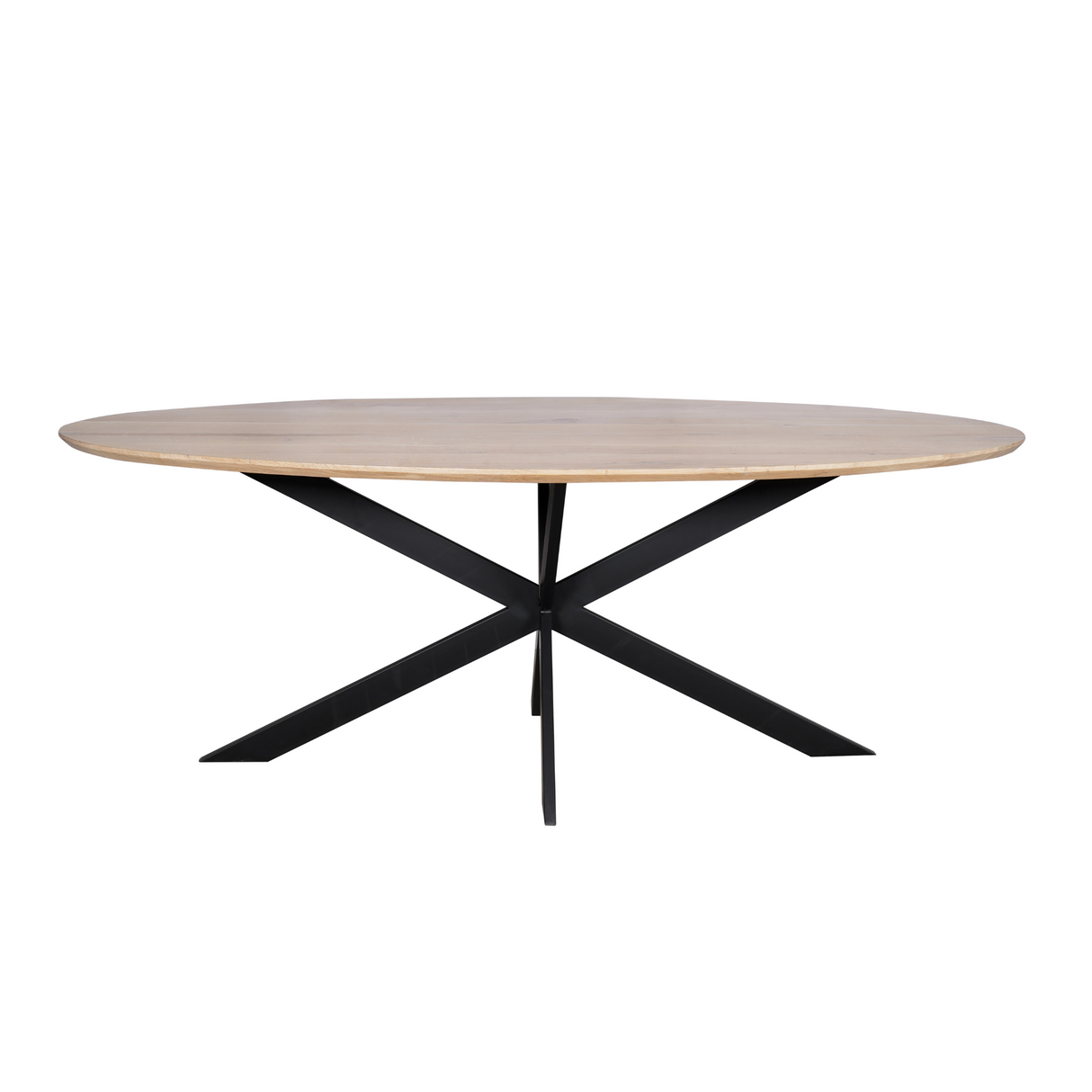 Eettafel Ovaal - Naturel Eikenhout - Matrixpoot - 210 cm
