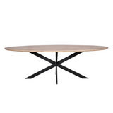 Eettafel Ovaal - Naturel Eikenhout - Matrixpoot - 210 cm