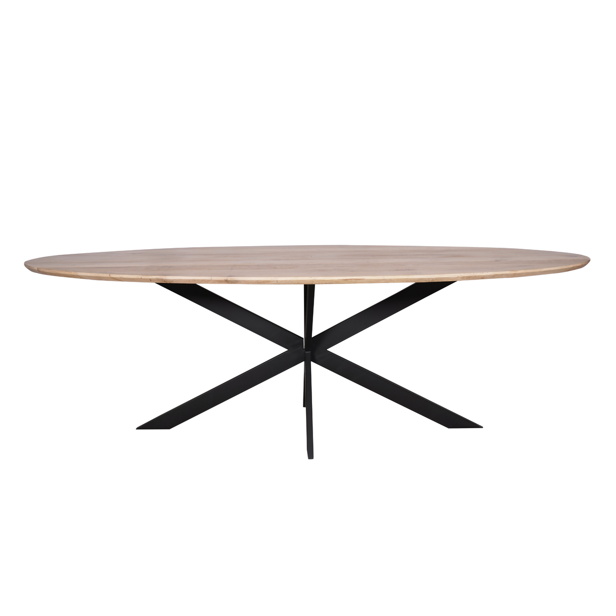 Eettafel Ovaal - Naturel Eikenhout - Matrixpoot - 240 cm