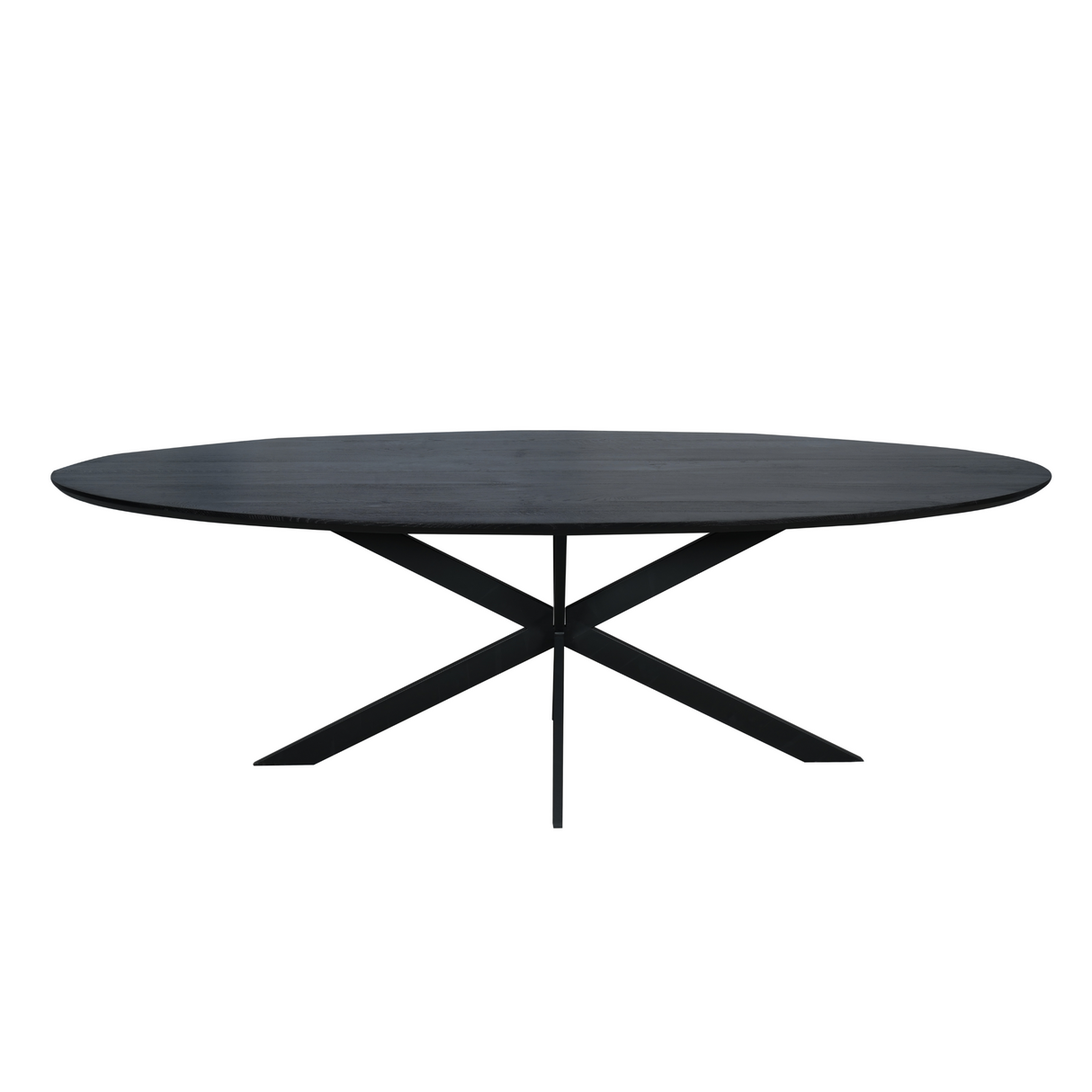 Eettafel Ovaal - Zwart Eikenhout - Matrixpoot - 210 cm