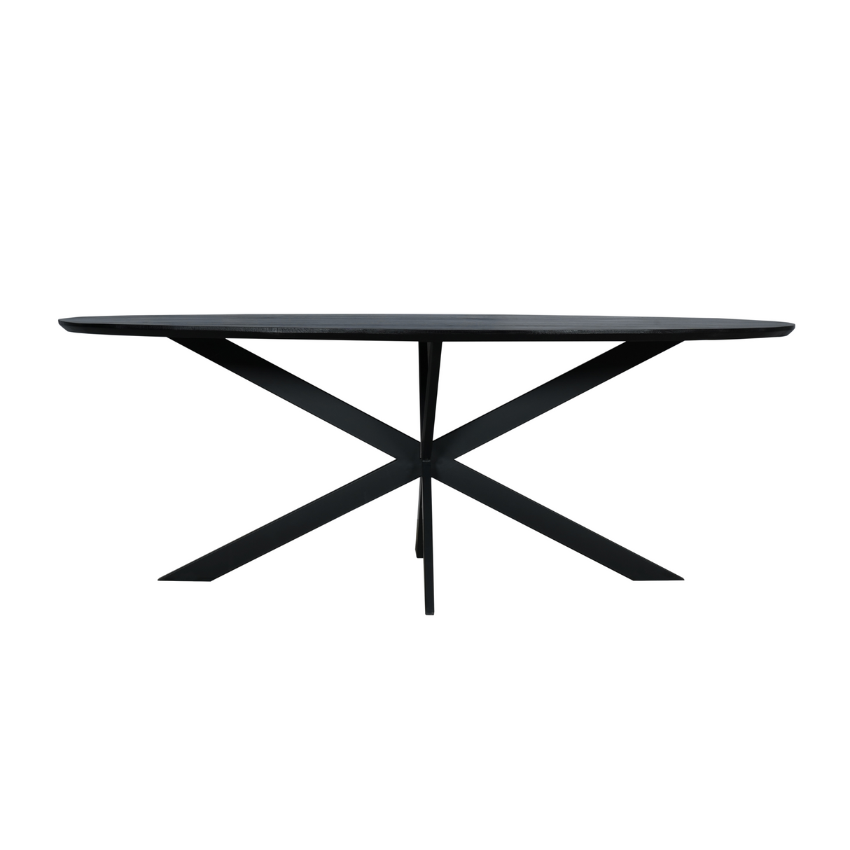 Eettafel Ovaal - Zwart Eikenhout - Matrixpoot - 210 cm