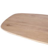 Eettafel Deens Ovaal - Naturel Eikenhout - Stalen Frame - 200 cm