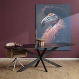 Deens Ovale Eettafel - Zwart Europees Eikenhout - 280 cm - Stalen X-Poot