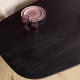 Eettafel Deens Ovaal - Zwart Eikenhout - Stalen Frame - 200 cm