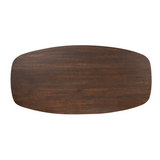 Deens Ovale Eettafel - 280 cm - Bruin Europees Eikenhout - Zwart Stalen Designpoot