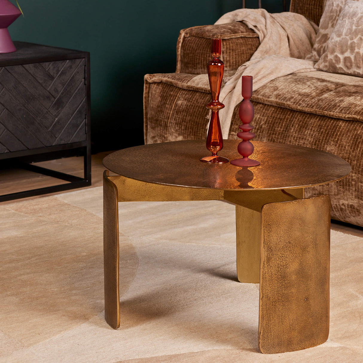 Salontafel - Goud - Aluminium - 60 cm - Rond - Modern Design