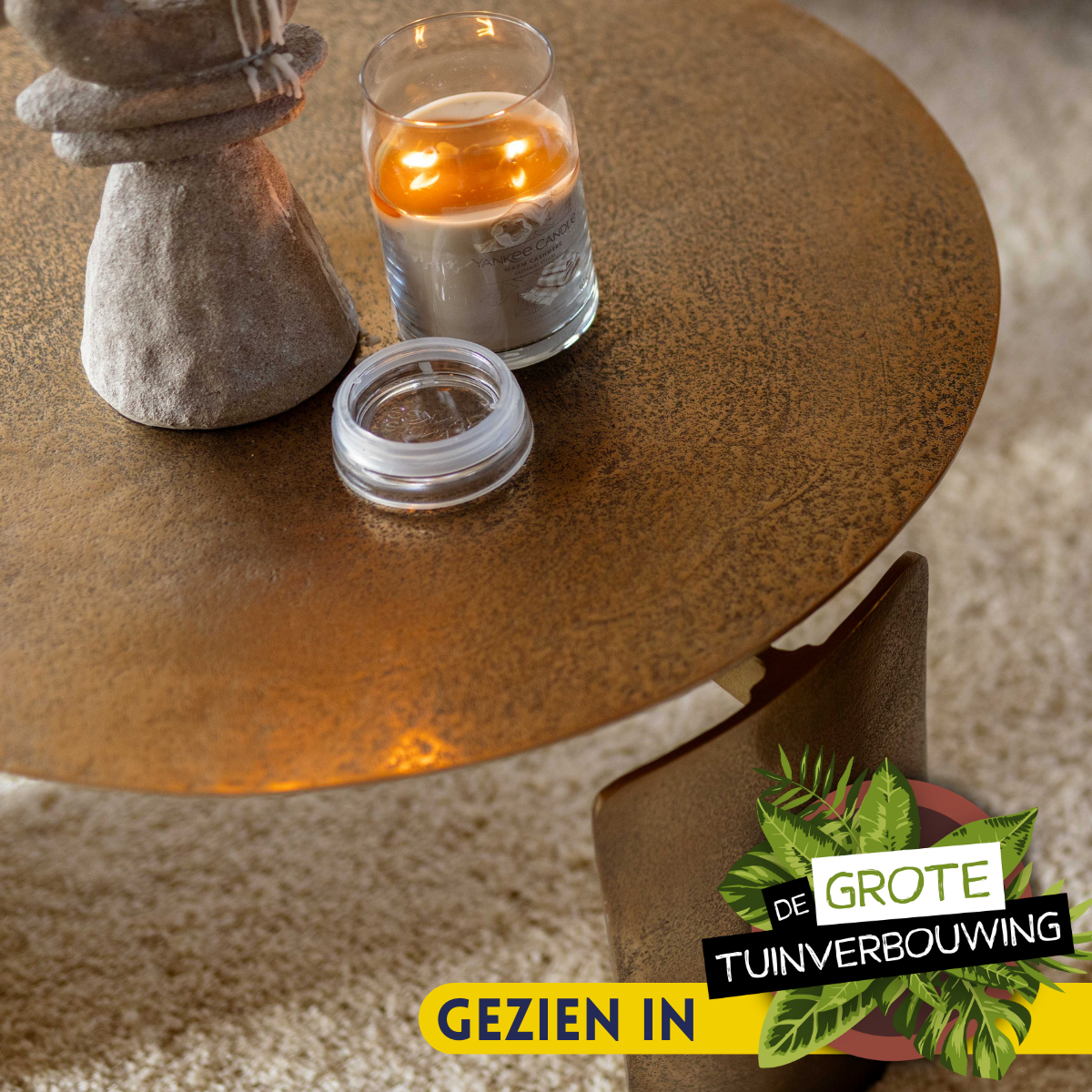 Salontafel - Goud - Aluminium - 60 cm - Rond - Modern Design