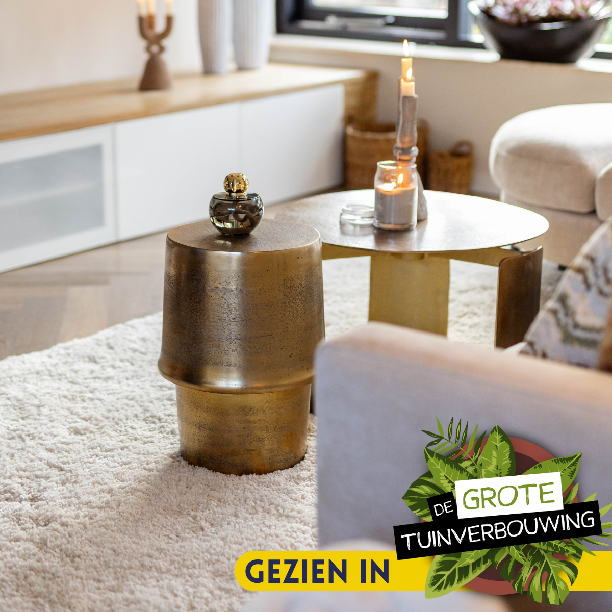 Salontafel - Goud - Aluminium - 60 cm - Rond - Modern Design