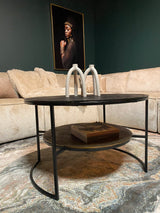 Salontafel - Goud - Zwart - Aluminium - IJzer - 80 cm - Rond