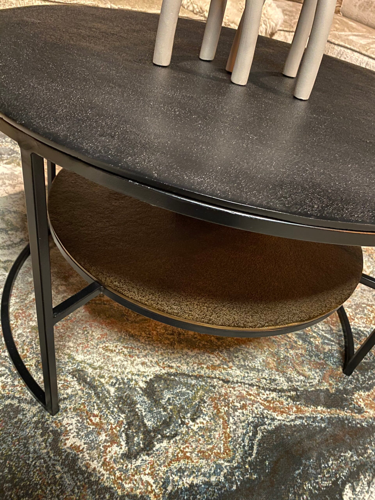 Salontafel - Goud - Zwart - Aluminium - IJzer - 80 cm - Rond