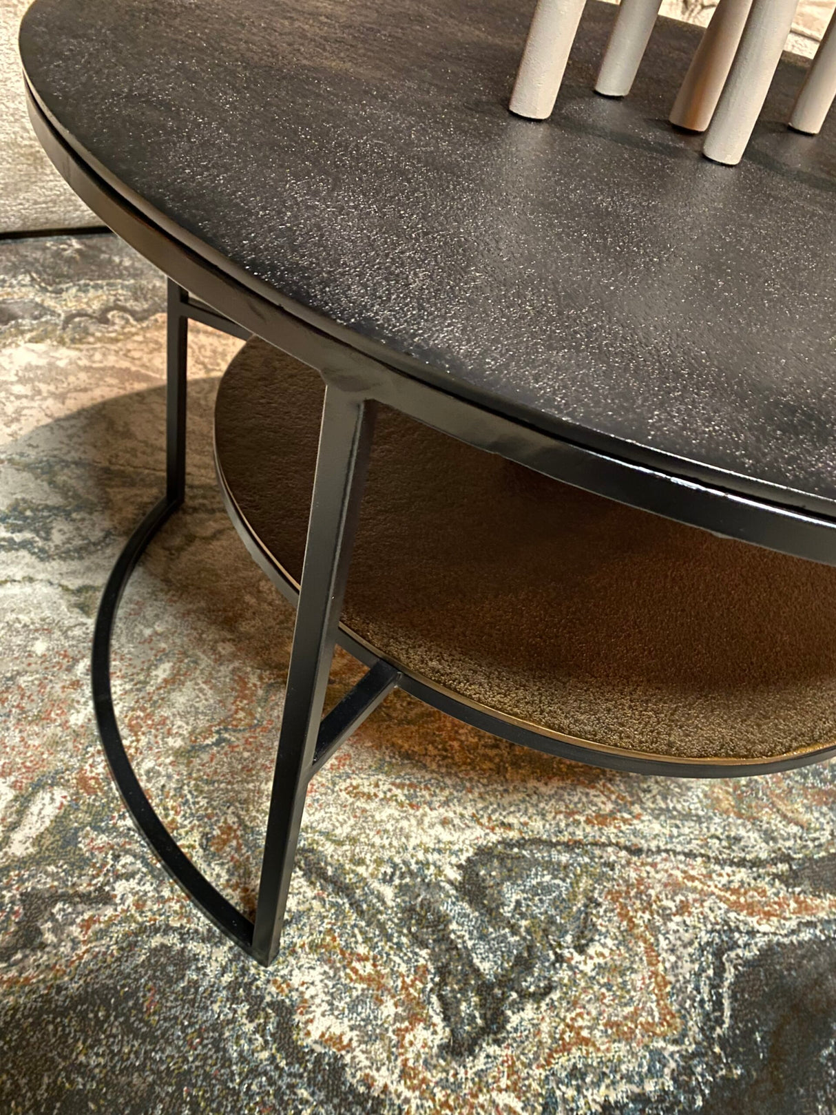 Salontafel - Goud - Zwart - Aluminium - IJzer - 80 cm - Rond