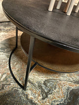 Salontafel - Goud - Zwart - Aluminium - IJzer - 80 cm - Rond