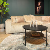 Salontafel - Goud - Zwart - Aluminium - IJzer - 80 cm - Rond