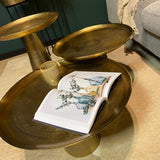Salontafel - Goud - Aluminium - 60 cm - Rond - Kegelvoet