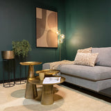 Salontafel - Goud - Aluminium - 60 cm - Rond - Kegelvoet