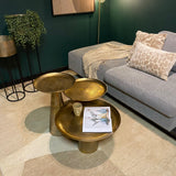 Salontafel - Goud - Aluminium - 60 cm - Rond - Kegelvoet