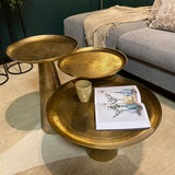 Salontafel - Goud - Aluminium - 60 cm - Rond - Kegelvoet