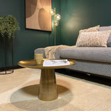 Salontafel - Goud - Aluminium - 60 cm - Rond - Kegelvoet