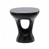 Ronde Salontafel Zwart Aluminium - 43 cm - Modern Sculpturaal Design