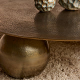 Ronde Salontafel Goud Aluminium - 90 cm - Design met Bolpoten