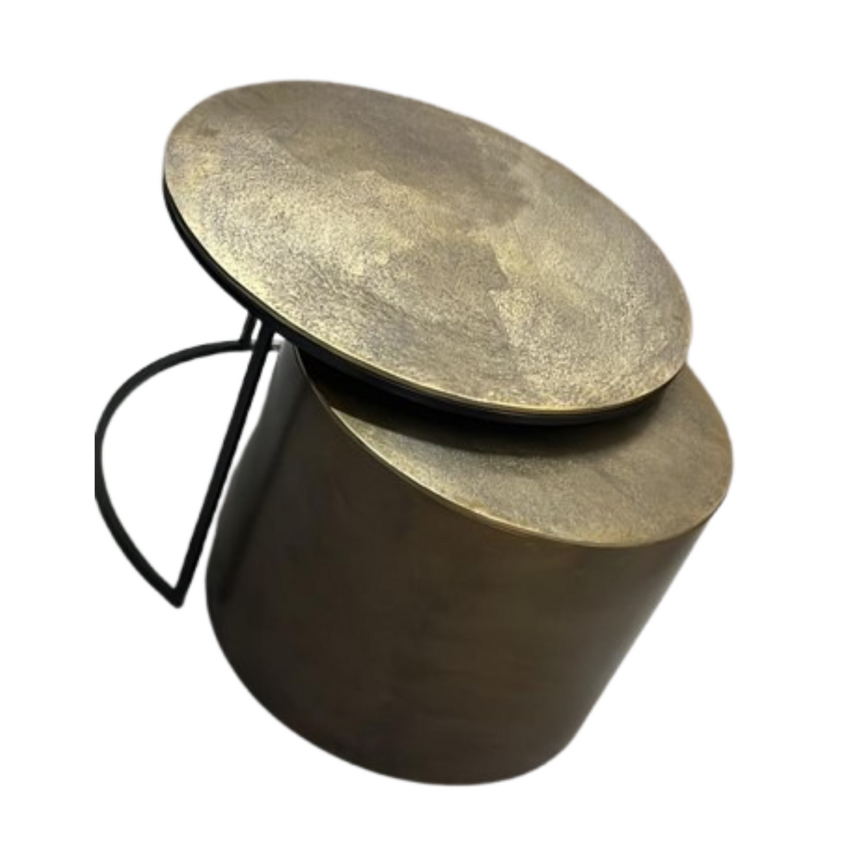 Ronde Salontafel Goud Aluminium - 90 cm - Design met Bolpoten