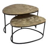Ronde Salontafel Goud Aluminium - 90 cm - Design met Bolpoten