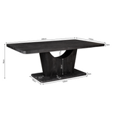 Eettafel - Zwart Mangohout - Modern Design - 200 cm
