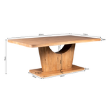 Eettafel - Naturel Mangohout - Modern Design - 200 cm
