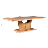 Eettafel - Naturel Mangohout - Modern & Warm Design - 240 cm