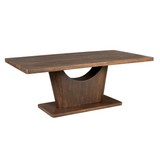 Rechthoekige Eettafel - 200 cm - Bruin Mangohout - Modern Designonderstel