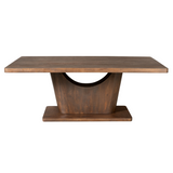 Rechthoekige Eettafel - 240 cm - Bruin Mangohout - Modern Designonderstel