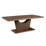 Rechthoekige Eettafel - 240 cm - Bruin Mangohout - Modern Designonderstel