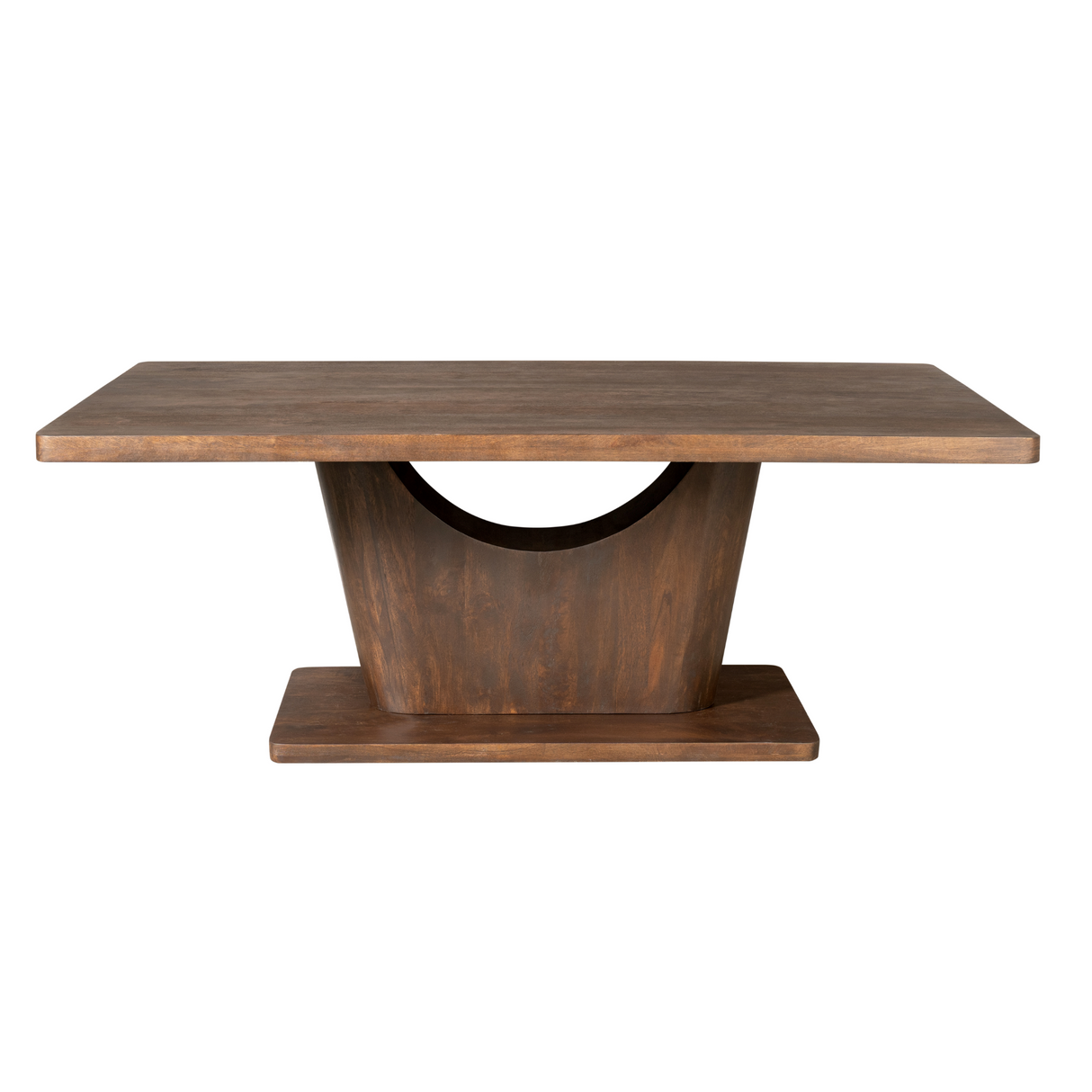 Rechthoekige Eettafel - 240 cm - Bruin Mangohout - Modern Designonderstel