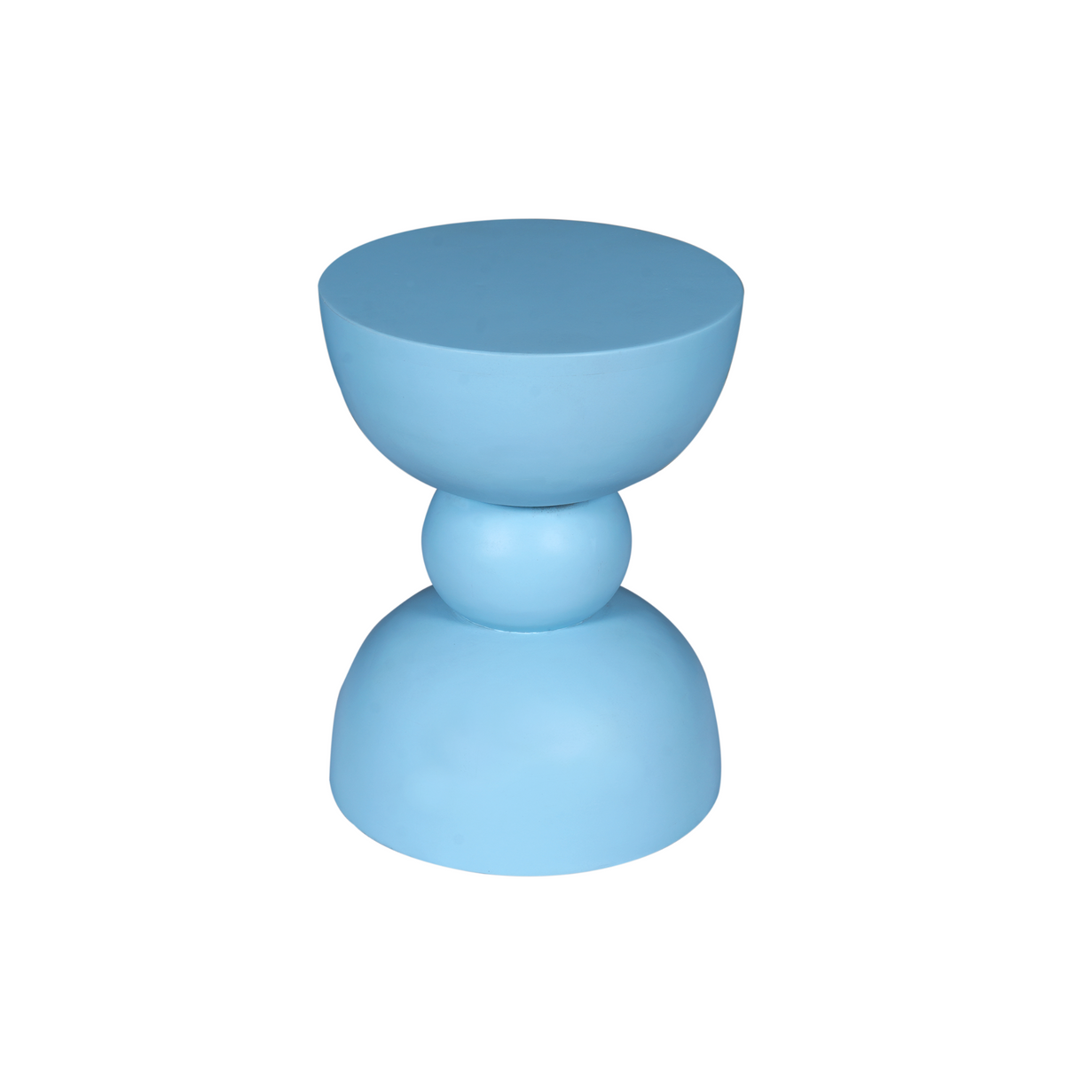 Bijzettafel - Blauw Mangohout - Gestapeld Organisch Design - 30 cm