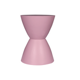 Bijzettafel - Roze Mangohout - Modern Zandloper Design - 33 cm