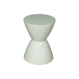 Bijzettafel - Groen Mangohout - Modern Zandloper Design - 33 cm