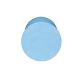 Bijzettafel - Blauw Mangohout - Modern Zandloper Design - 33 cm