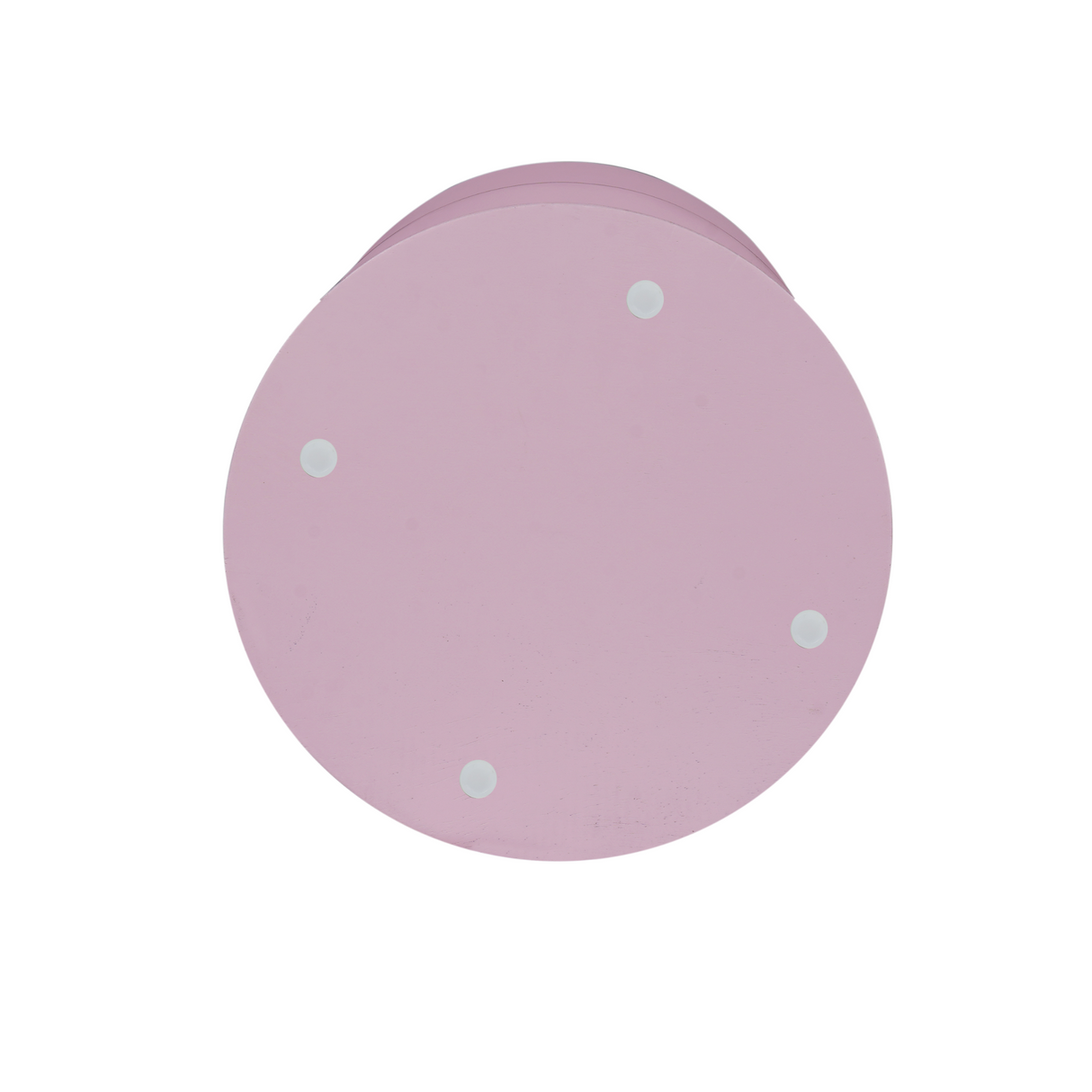 Bijzettafel - Roze Mangohout - Gestapeld Geometrisch Design - 33 cm