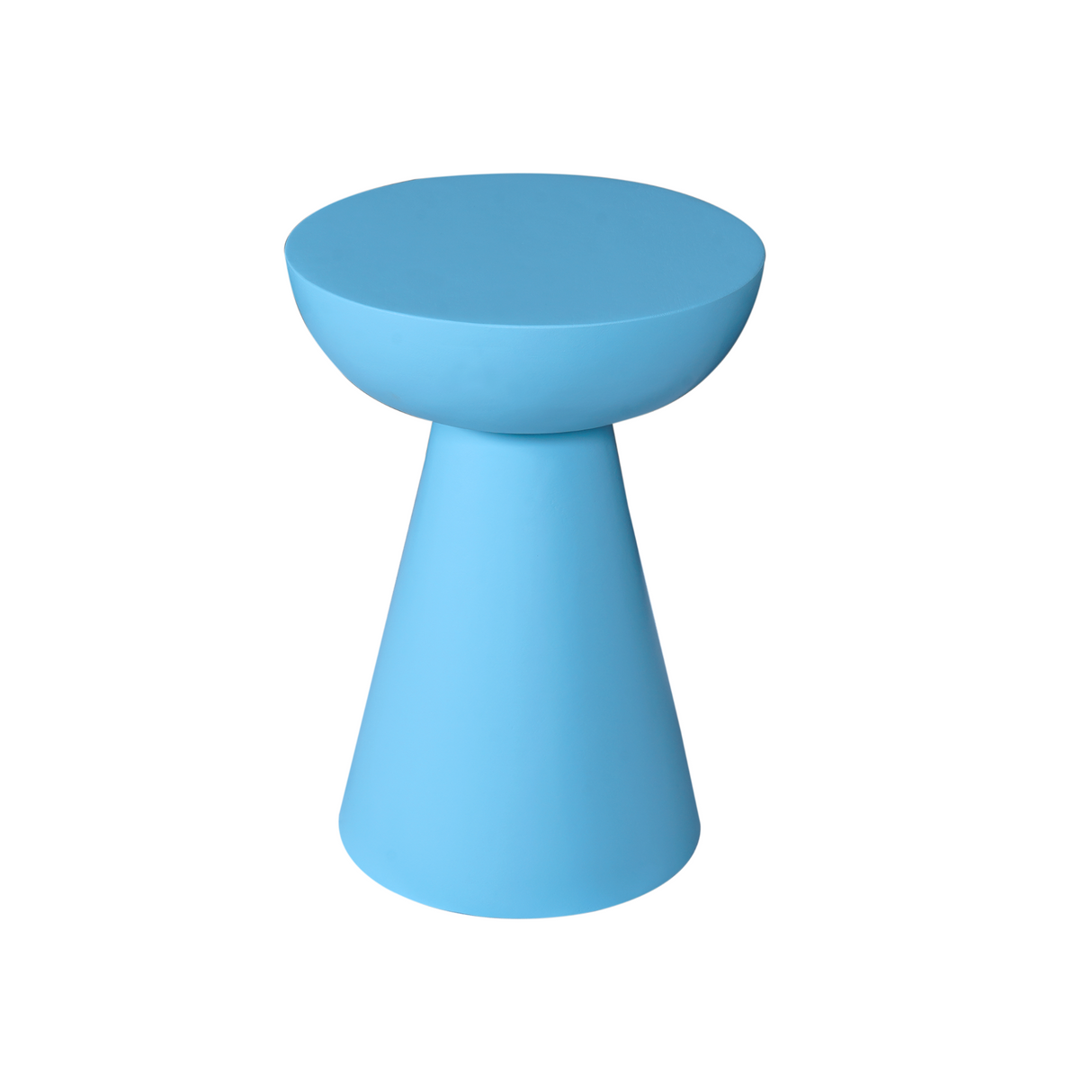 Bijzettafel - Blauw Mangohout - Conisch Design - 30 cm