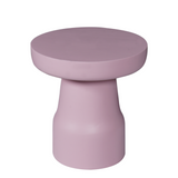 Bijzettafel - Roze Mangohout - Trommelvorm - 40 cm