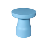 Bijzettafel - Blauw Mangohout - Trommelvorm - 40 cm