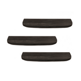 Wandplank Zwart Mangohout - Set van 3 - 60 cm