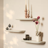 Wandplank Zand Mangohout - Set van 3 - 60 cm