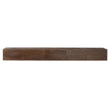 Zwevend TV-meubel - 280 cm - Bruin Mangohout - Greeploos - Push-to-Open