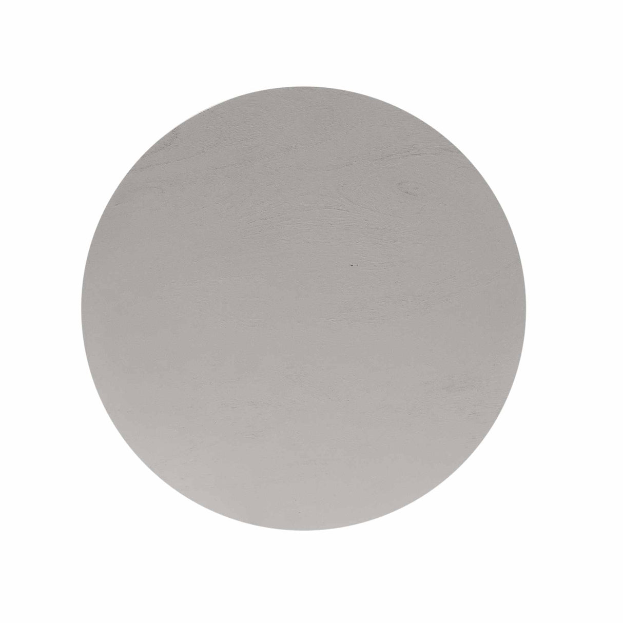 Ronde Salontafel - Taupe Mangohout - 50 cm - Lattenpatroon op Zuilpoot