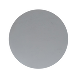 Ronde Salontafel - Taupe Mangohout - 50 cm - Lattenpatroon op Zuilpoot